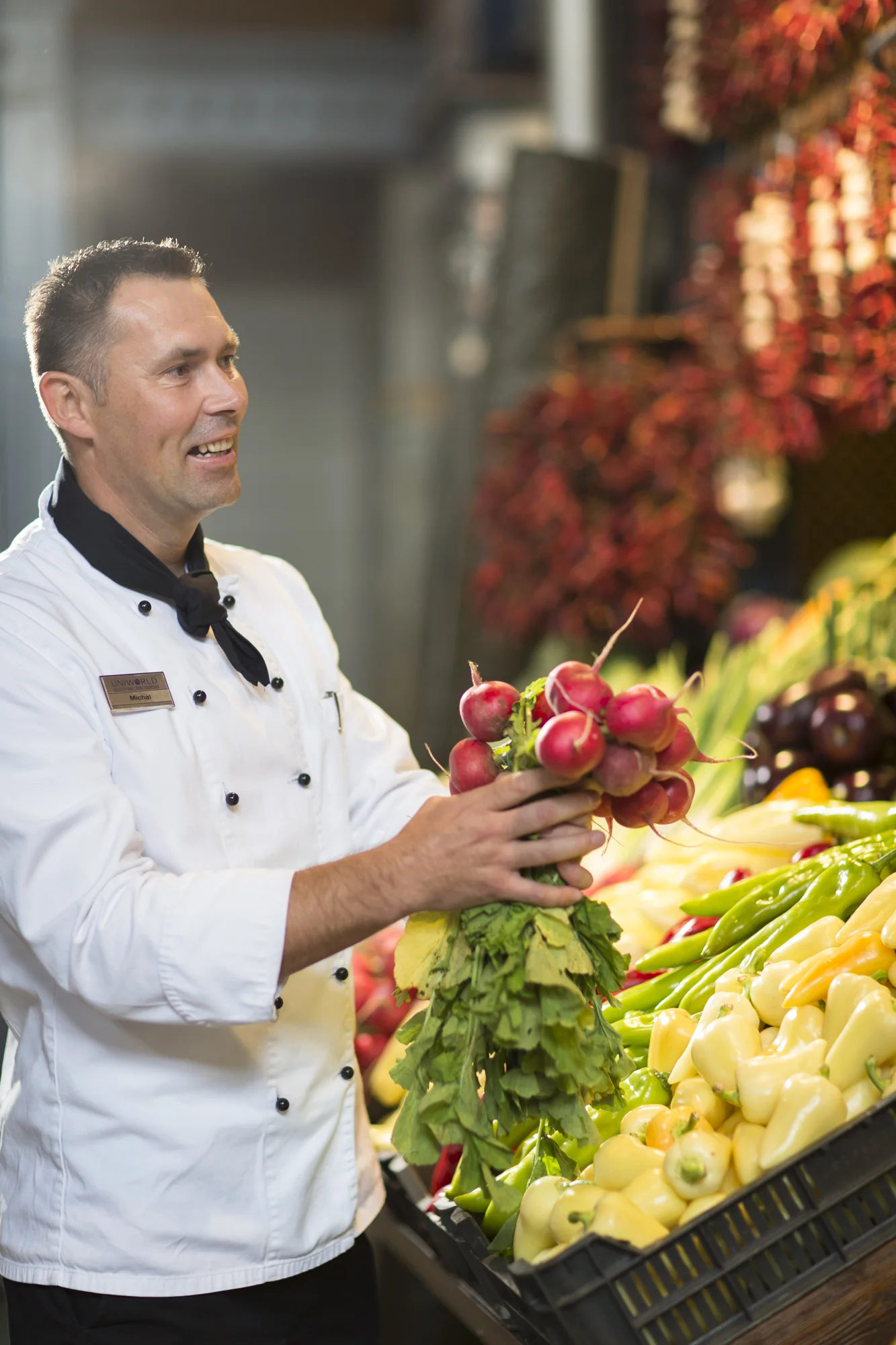 Uniworld — chef at Budapest Great Market Hall